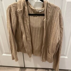 Women's Cable Knit Sweater in brown